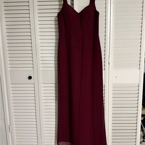 Azazie Deep Red Maxi Dress